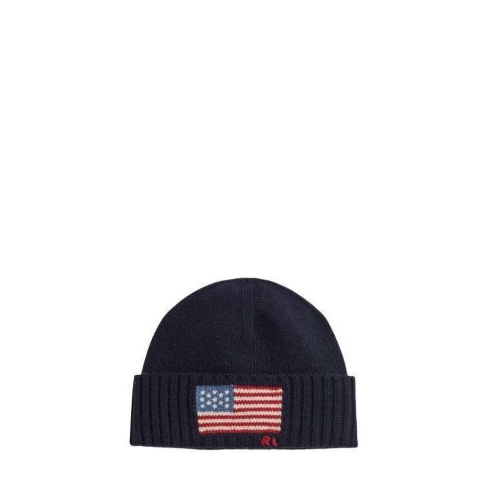 Flag Intarsia Wool Blend Beanie